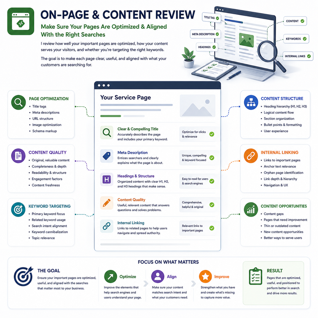 on-page and content review